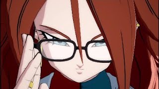 DBFZ Android 21 Lab Coat Interactions with 18 amp 17 and Some combos [upl. by Areivax695]