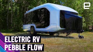 Pebble Flow first look at CES 2024 Allelectric RV for the EV age [upl. by Naimad352]