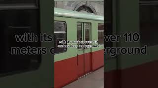 North Koreas Pyongyang Metro 😳 pyongyang northkorea metro train [upl. by Alyose967]