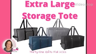 Extra Large Storage Tote  ThirtyOne Gifts Fall 2022  Independent Director Amy Pinkston [upl. by Assenay]