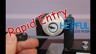 109 Lock Picking Rapid Entry Techniques Standard Pins [upl. by Meaghan]