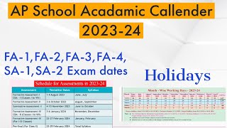 Ap School Holidays 202324 AP govt school Dasara amp Pongal Holidays 2023 [upl. by Erdah]