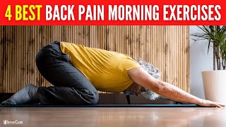 4 Best Morning Lower Back Pain Exercises FOR INSTANT RELIEF [upl. by Batha]