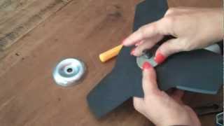 How to attach a blade to you Brush cutter attachment [upl. by Blandina157]