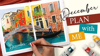 DECEMBER 2021 PLAN WITH ME  Italy Bullet Journal Setup [upl. by Nillok]