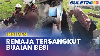 TAMAN PERMAINAN KANAKKANAK  Remaja Tersangkut Pada Buaian Diselamatkan [upl. by Vidda657]