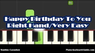 How To Play Happy Birthday To You On Piano  Right Hand  Easy Notes For Beginners [upl. by Assiralk]