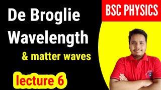 de broglie wavelength and matter waves  bsc 4th sem physics  bindas physics [upl. by Kato]