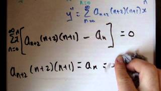 Differential Equations 11  Power Series Solutions Example 1 [upl. by Trina161]