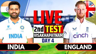 India vs England 2nd Test Day 4  India vs England Live Match  IND vs ENG Live Score amp Commentary [upl. by Agripina]