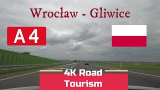 Driving Poland A4 Wrocław  Gliwice  4K drive through the south of the country [upl. by Ardek70]