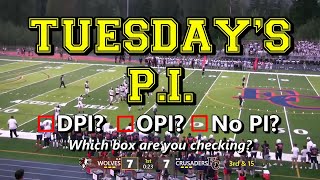 High School Football Officials Call A Pass Interference That Makes Announcers Say quotWowquot [upl. by Thalia]