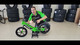 2023 Kawasaki Elektrode Electric Balance bike review [upl. by Kwasi]