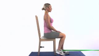 Sitting knee flexion with a band [upl. by Corson]