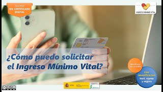 Cómo solicitar el Ingreso Mínimo Vital sin certificado digital [upl. by Nart]