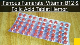 Folic Acid Tablets Dose In Pregnancy  Ferrous Fumarate Vitamin B12 And Folic Acid Tablet Hemor Uses [upl. by Ahsotal943]