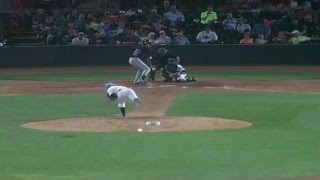 Akrons Zimmer hits first DoubleA homer [upl. by Anivla]