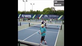 Pickleball Takeya Showcase 2021  Newport Beach  Senior Pro Singles Mattias Johansson vs Paul Olin [upl. by Aihsemaj]