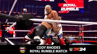 Royal Rumble Match  Cody Rhodes  WWE 2K24 Gameplay [upl. by Acirne]