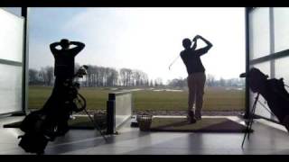 Left handed Golf Swing Beginners Iron [upl. by Yeldud]