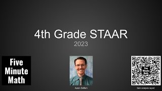 2023 4th Grade STAAR from Five Minute Math [upl. by Ycart]