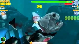 Hungry shark evolution great white vs big daddy [upl. by Annairdua]