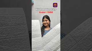 Meesho affordable WALL MAKEOVER under budget🎀✨ makeup meesho walldecor telugu viralvideo yt [upl. by Adnaloy430]