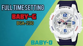 CASIO BABYG BGA230 Time Setting and Hands Alignment Adjusting [upl. by Phene]