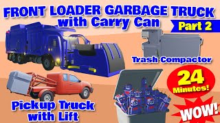 Front Loader Garbage Truck in Our Learning Neighborhood  Part 2 [upl. by Ignacius]