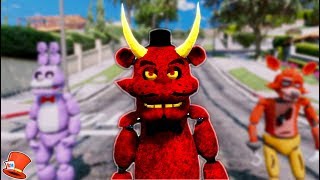 NEW DEVIL FREDDY ANIMATRONIC GTA 5 Mods FNAF RedHatter [upl. by Salguod]