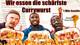 Wir essen die schärfste Currywurst der WELT  🌶geht nicht gut aus über 7mio Scoville🌶 [upl. by Soirtemed]