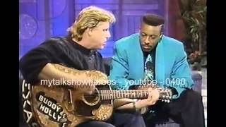 GARY BUSEY PLAYS BUDDY HOLLYS GUITAR [upl. by Ostap]