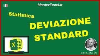 MasterExcelit  Funzioni Excel di Statistica parte 3 Deviazione Standard Excel come calcolarla [upl. by Anilejna]