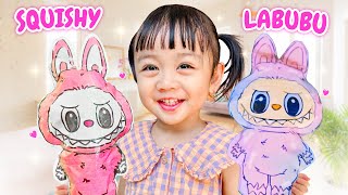 AUDREY BUAT PAPER SQUISH LABUBU BESAR VIRAL UNTUK SAMANTHA [upl. by Aicineohp51]