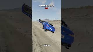 Chance of Survival with Different Vehicles car beamngdrive crash [upl. by Trinette]