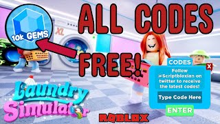 ROBLOX LAUNDRY SIMULATOR CODES [upl. by Blunt]