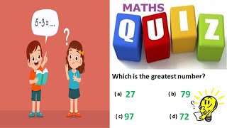 Mathematics quiz for kindergarten  Math Quiz  Quiz for UKG [upl. by Annice]