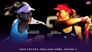 Garbiñe Muguruza vsMona Barthel  Toyota Thailand Open Second Round  WTA Highlights [upl. by Hcurob]