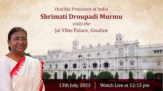 Honble President Of India Smt Droupadi Murmu visits the Jai Vilas Palace Gwalior [upl. by Lema295]