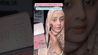 Blusher according skin tone and skin undertone for beginner  makeupbynafeesaqureshi makeupartist [upl. by Naivatco994]