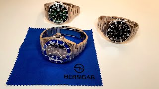 BersigarPagani Design Automatik Uhr Diver Watch Blue Green Black Submariner Smurf Hulk Hommage [upl. by Aynotal]