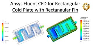 Ansys Fluent CFD for Rectangular Cold Plate with Rectangular Fin [upl. by Vareck]