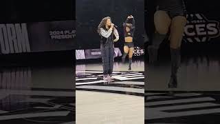 Jordin Sparks performs her hits during the Aces vs Storm halftime show [upl. by Notyrb]