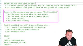 Everything You Know About Isolation Levels Is Wrong  Read UncommittedNOLOCK [upl. by Lenod]