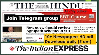 How to download the Hindu newspaper PDF  Free Daily 10 epaper PDF Today  Indian express newspaper [upl. by Roxine]