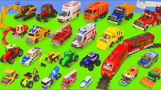 Koparka Ciągnik ciężarówka zabawki dźwig Bagrownica  Zabawki strażackie Excavator Toys [upl. by Annav612]