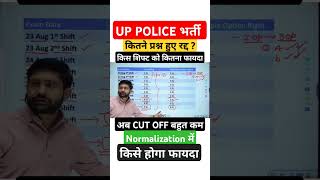 UP Police Result 2024  Final Answer Key Out किस शिफ्ट को फायदा Shift wise Normalization shorts [upl. by Seppala]