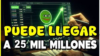 NOTICIAS DE PEPE 🔥PUEDE LLEGAR A 25 MIL MILLONES 🔥🐸  NOTICIA CRIPTOMONEDA HOY [upl. by Aisercal]