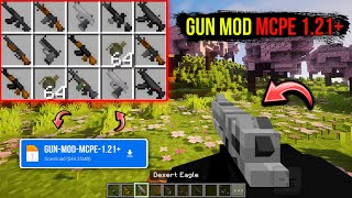 Gun Mod For Minecraft Pe 121 🔥 100 Working  Best Mods For Mcpe [upl. by Aihsar]