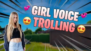 GIRL VOICE TROLLING TWO THIRSTY KIDS ON FORTNITE FT Xynthyz [upl. by Karame139]